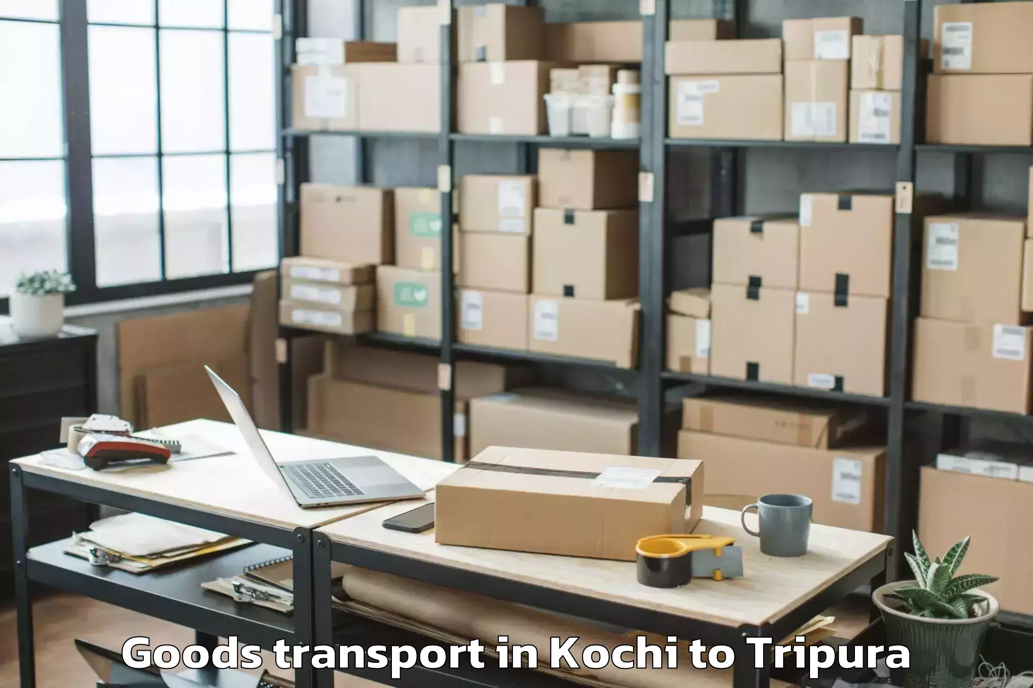 Comprehensive Kochi to Khowai Airport Ixn Goods Transport